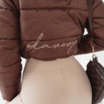 Kurtka pikowana I'm Fashion Ola Voga brązowa