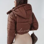 Kurtka pikowana I'm Fashion Ola Voga brązowa