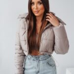 Kurtka pikowana I'm Fashion Ola Voga c.beżowa