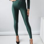 Legginsy połyskujące Ola Voga Deep Bling butelkowa zieleń