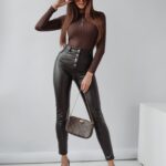 Spodnie skórzane Ola Voga Queen czarne