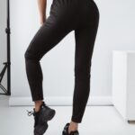 Spodnie z wyższym stanem New Asymmetry Ola voga czarne