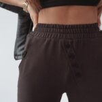 Spodnie z wyższym stanem New Asymmetry Ola Voga brązowe