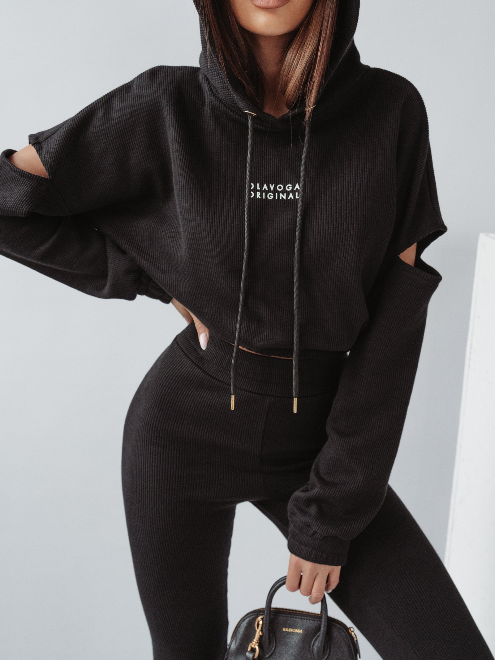 Komplet bawełniany Original Texture Ola Voga czarny