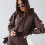 -wyprzedane-Komplet bawełniany Orginal Texture Ola Voga brązowy