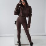 -wyprzedane-Komplet bawełniany Orginal Texture Ola Voga brązowy