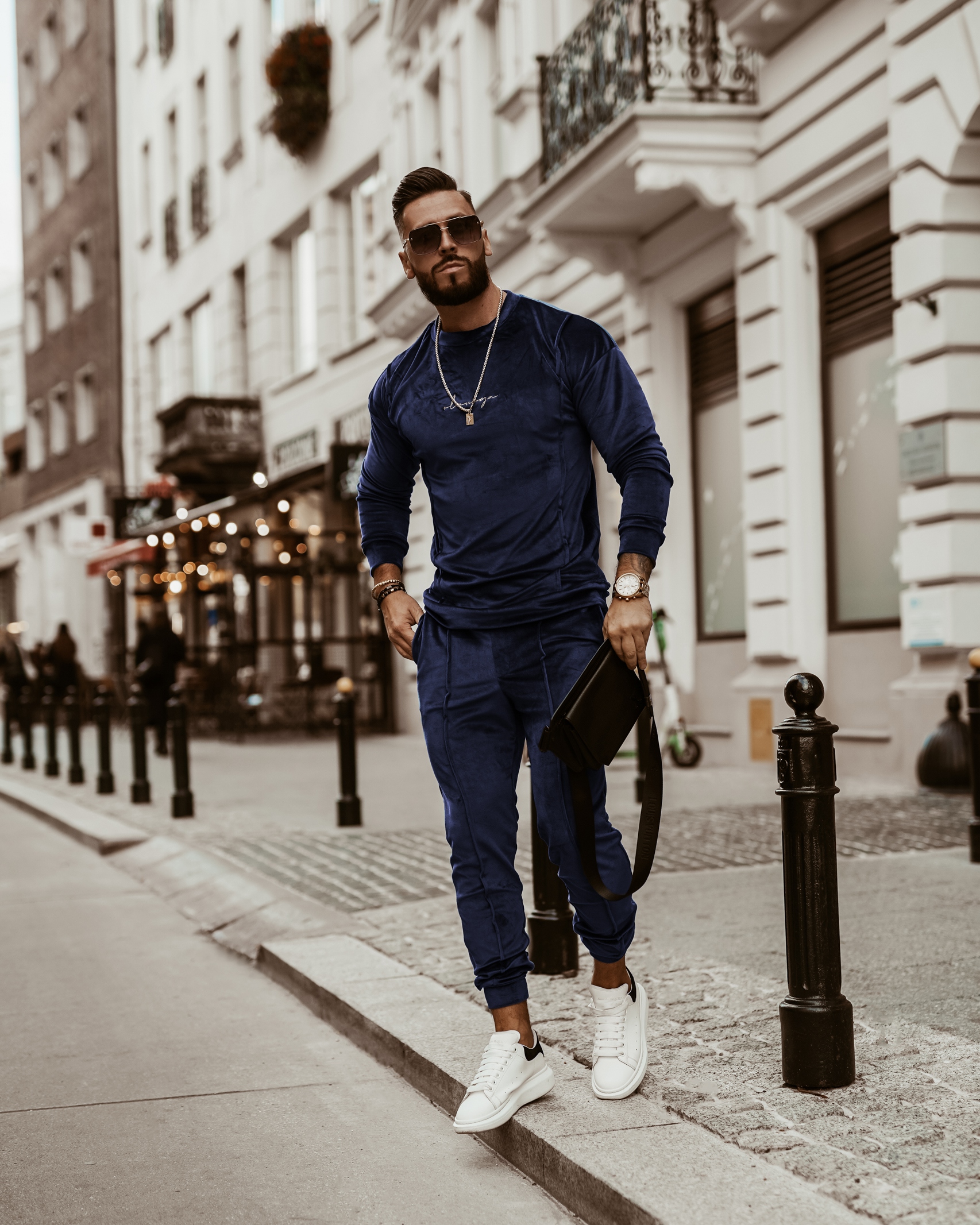 Komplet męski Ola Voga Velvet Master granatowy