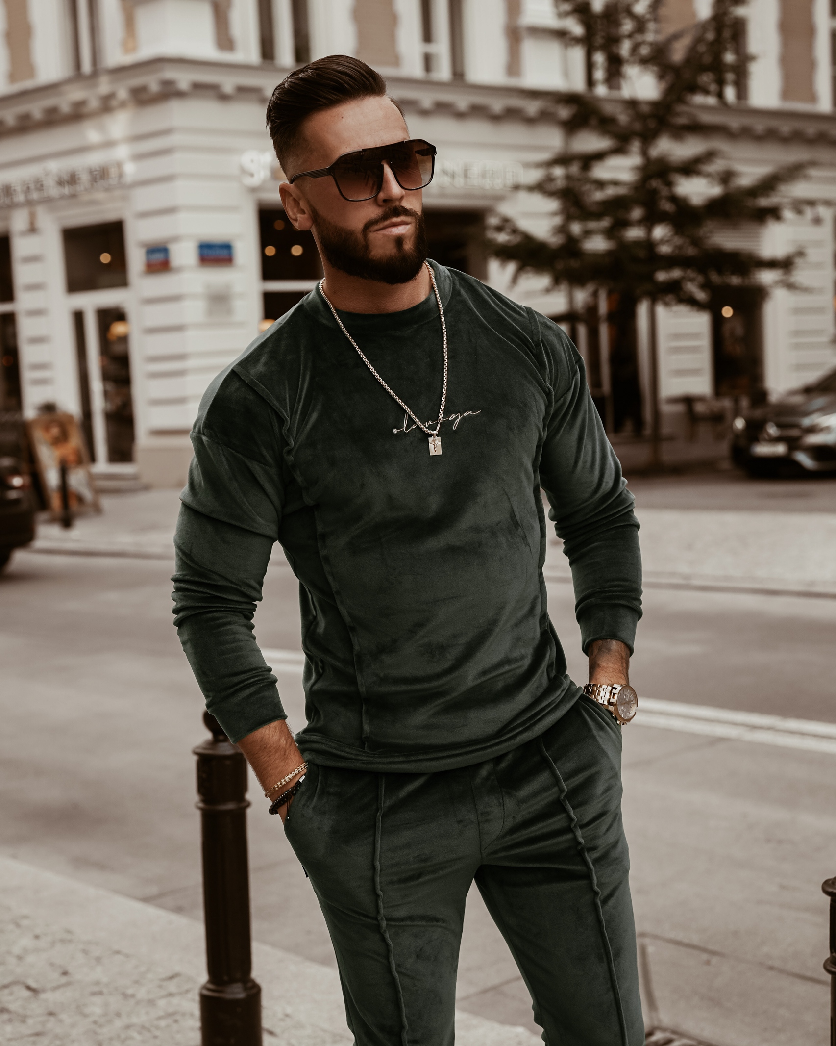 Komplet męski Ola Voga Velvet Master khaki