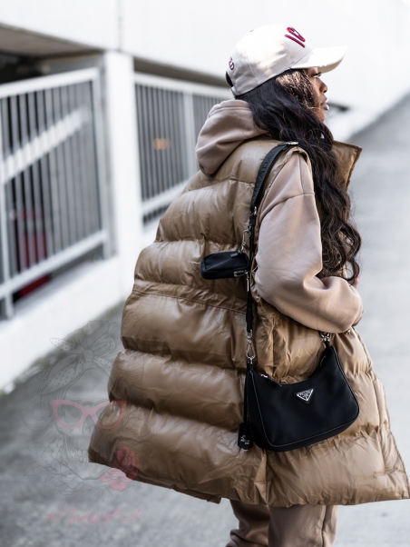 Kamizelka pikowana Rozen beżowa