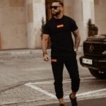 T-shirt męski Ola Voga Orange Label czarny