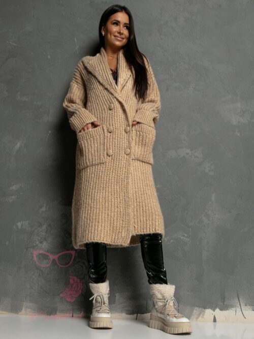 Kardigan premium Otto beżowy