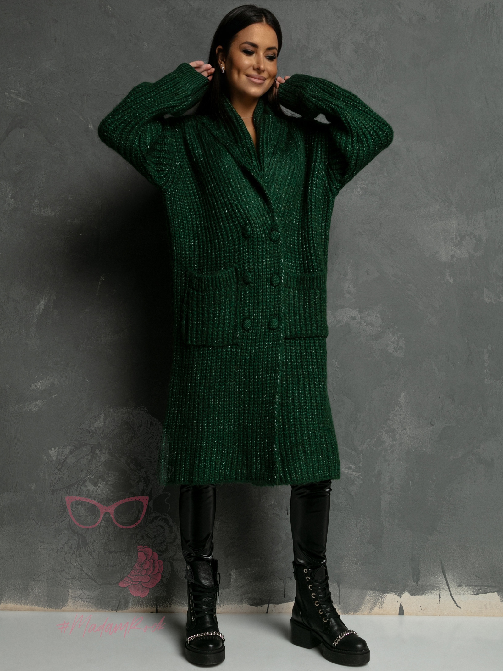 Kardigan premium Otto zielony