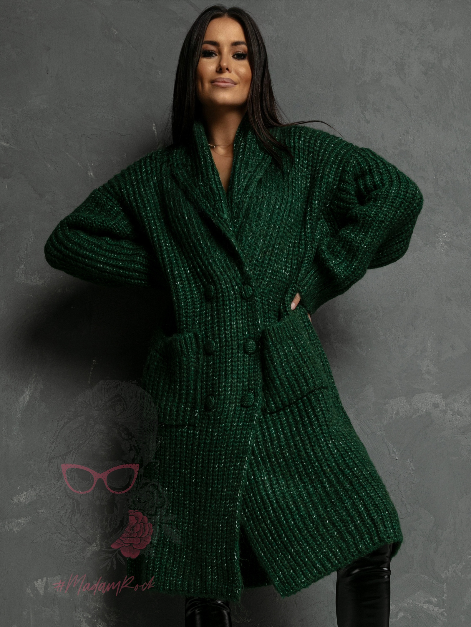 Kardigan premium Otto zielony