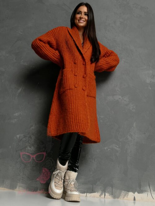 Kardigan premium Otto pomarańczowy