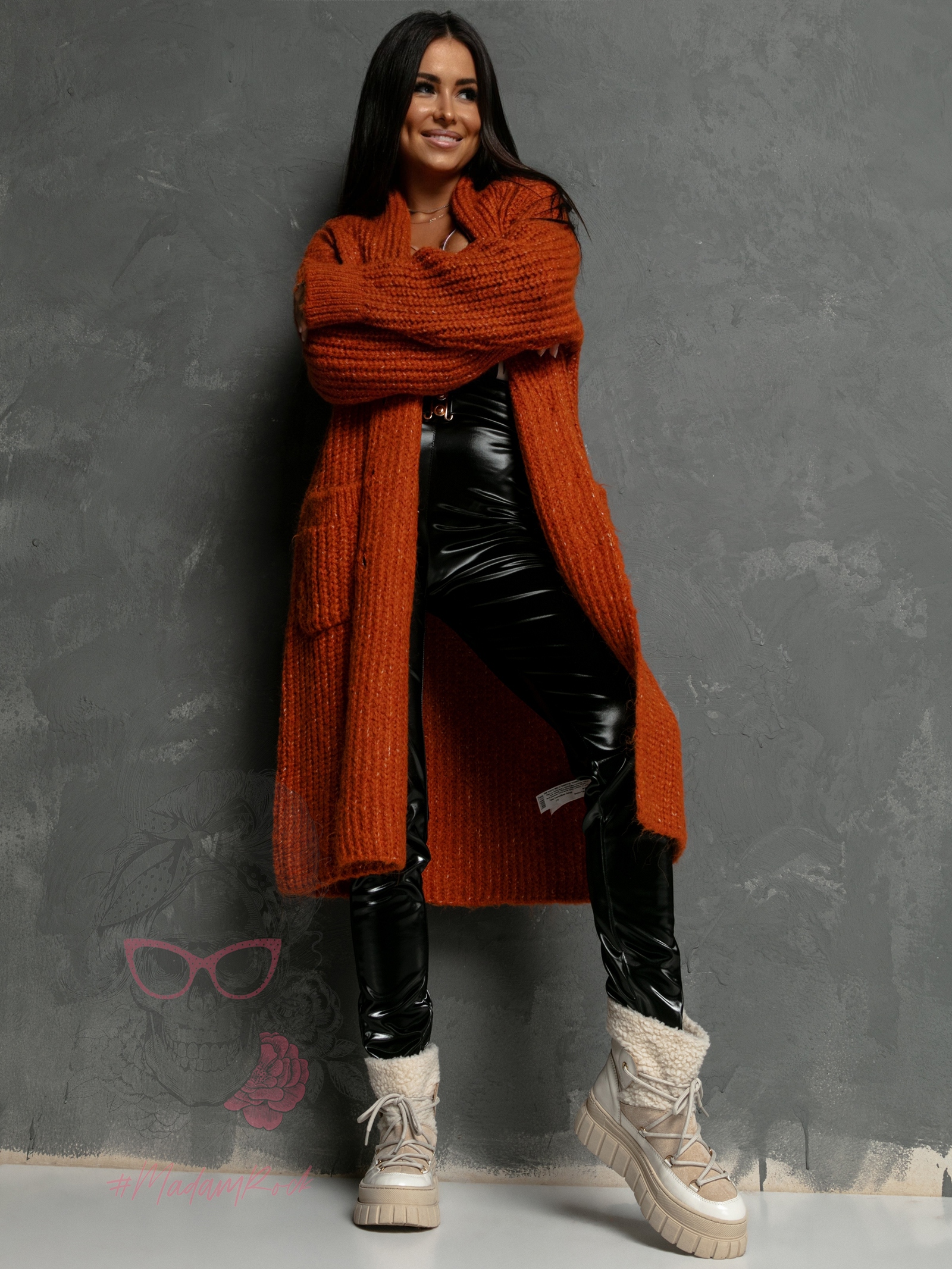 Kardigan premium Otto pomarańczowy