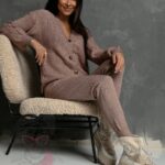 Komplet dzianinowy Comfe ziemisty