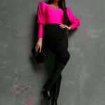 Body z bufkami NB Nicole fuksja