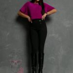 Spodnie dopasowane Cardi czarne