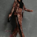 Garnitur welurowy NB Gonelo panterka