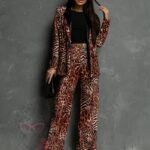 Garnitur welurowy NB Gonelo panterka