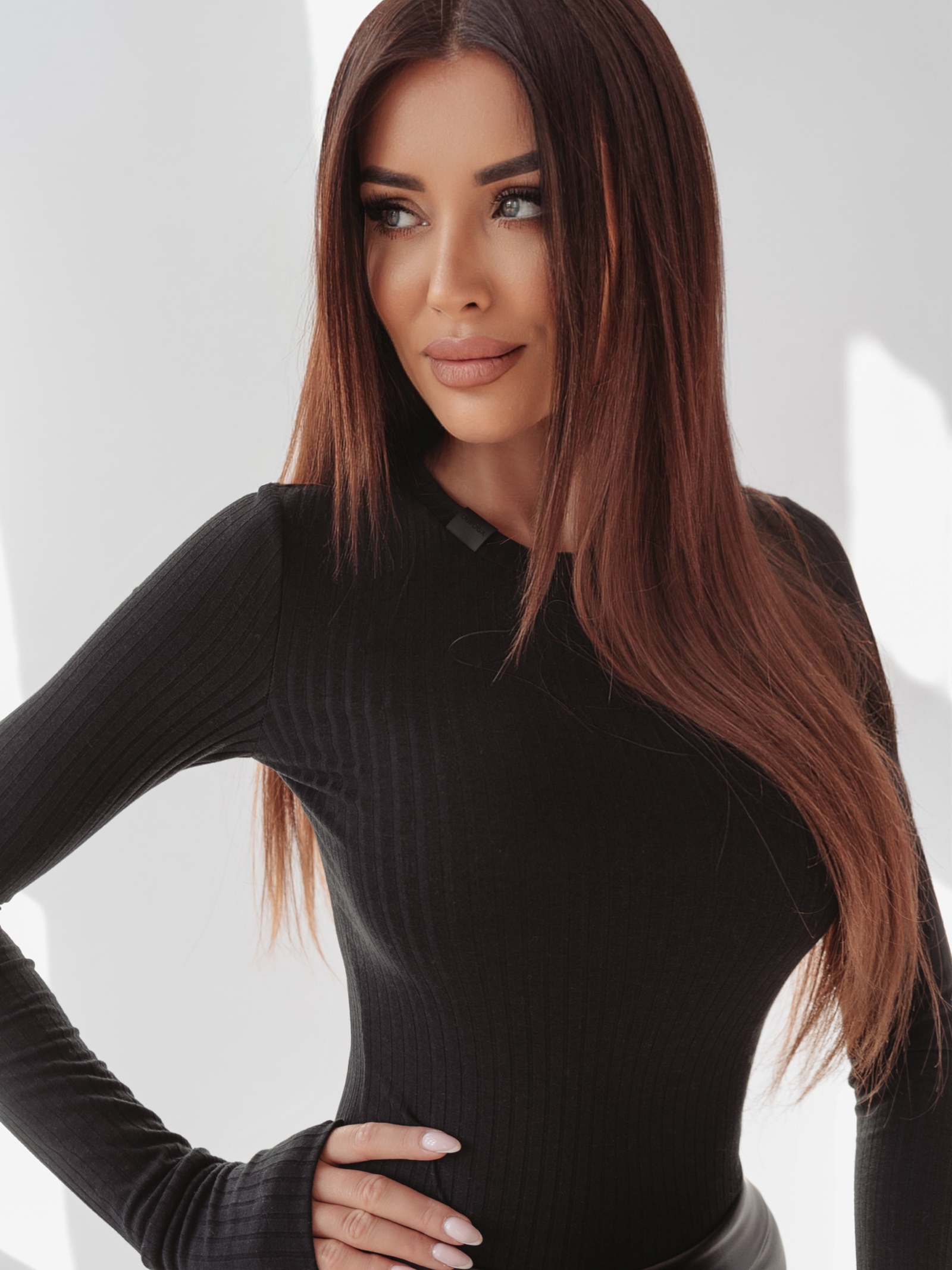 Body prążkowane Ola Voga Simple Lines czarne