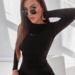 Bluzka dopasowana Romantic Fall Ola Voga czarna