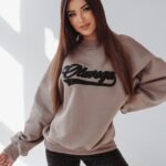 Bluza bawełniana Leopard Detail Ola Voga latte