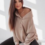 Bluza oversize Ola Voga Big Back j.beżowa