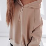 Bluza oversize Ola Voga Big Back j.beżowa