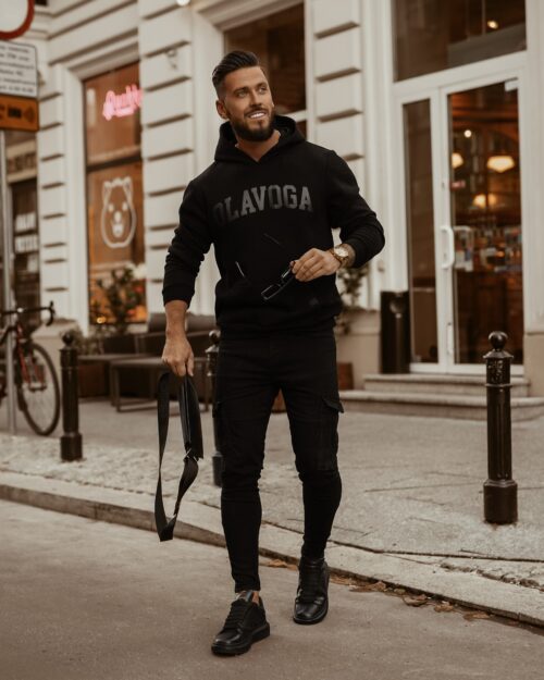 Bluza kangur unisex OlaVoga Sport czarna