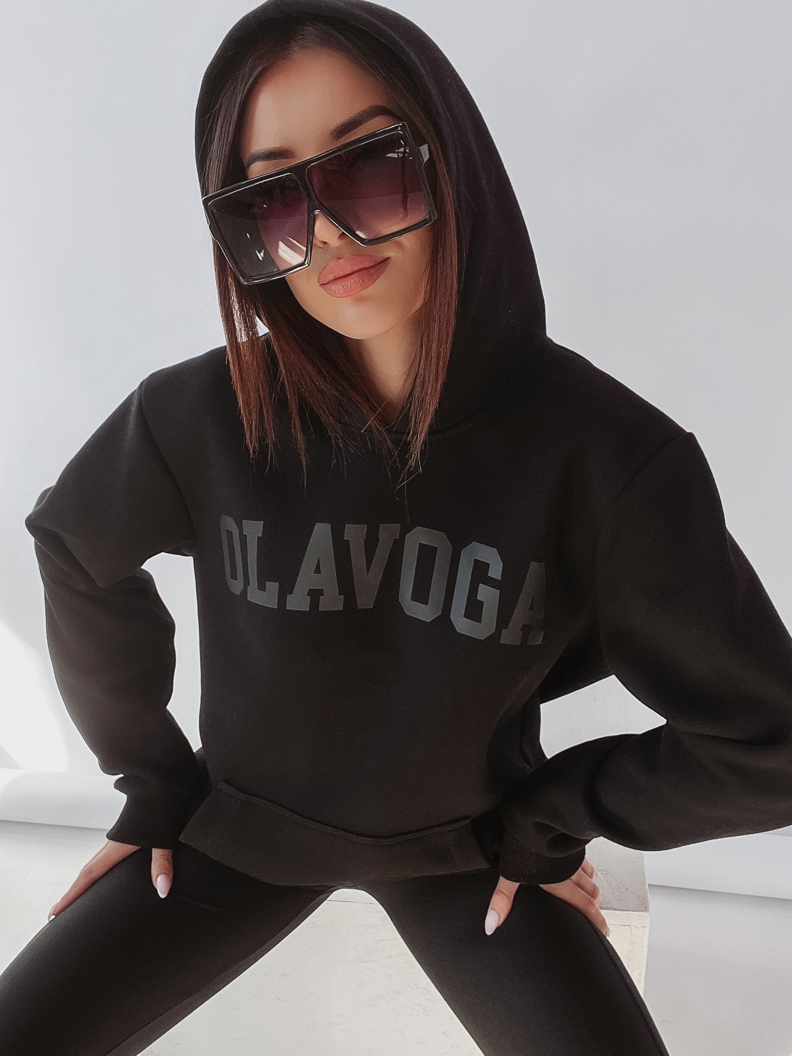 Bluza kangur unisex OlaVoga Sport czarna Bluza kangur unisex OlaVoga Sport czarna