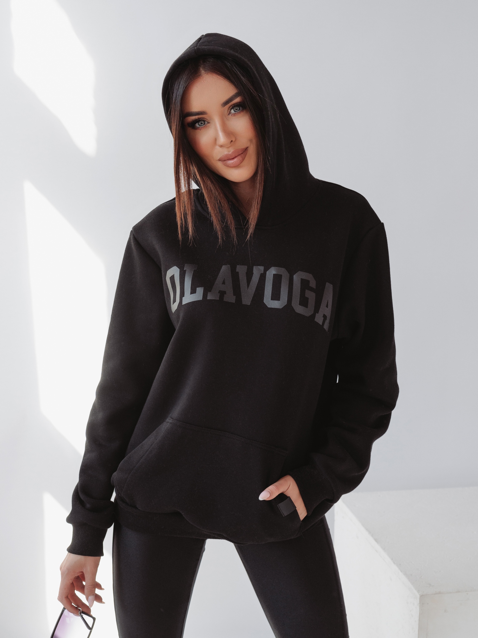 Bluza kangur unisex OlaVoga Sport czarna Bluza kangur unisex OlaVoga Sport czarna