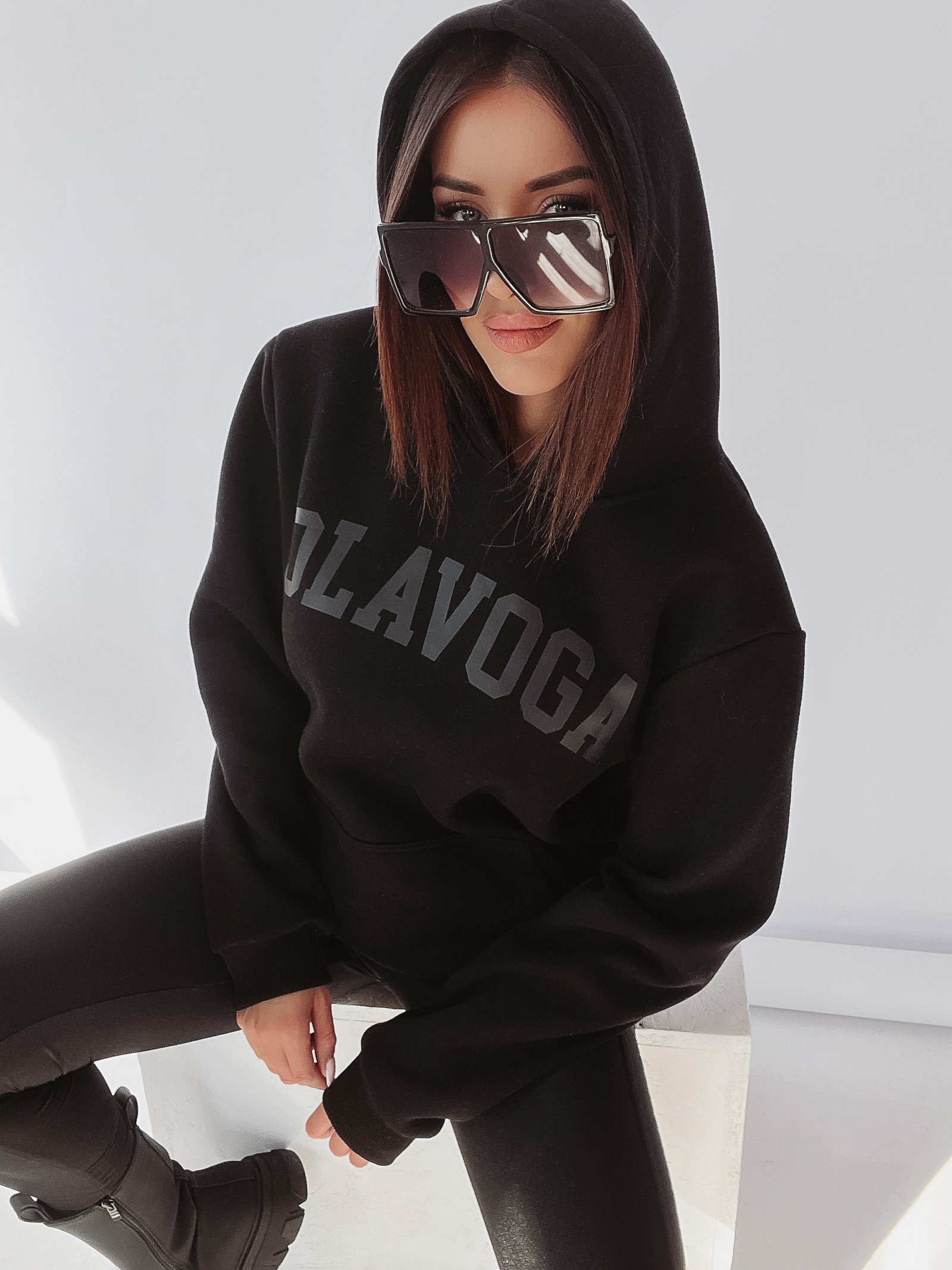 Bluza kangur unisex OlaVoga Sport czarna Bluza kangur unisex OlaVoga Sport czarna