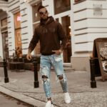 Bluza kangur unisex OlaVoga Sport brązowa