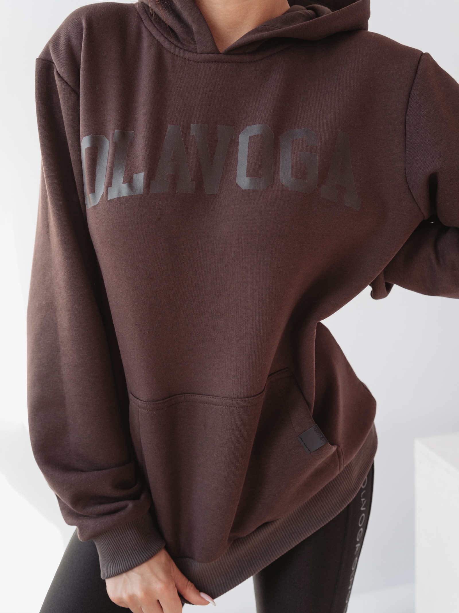 Bluza kangur unisex OlaVoga Sport brązowa Bluza kangur unisex OlaVoga Sport brązowa