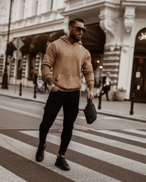 Bluza kangur unisex OlaVoga Sport c.beżowa