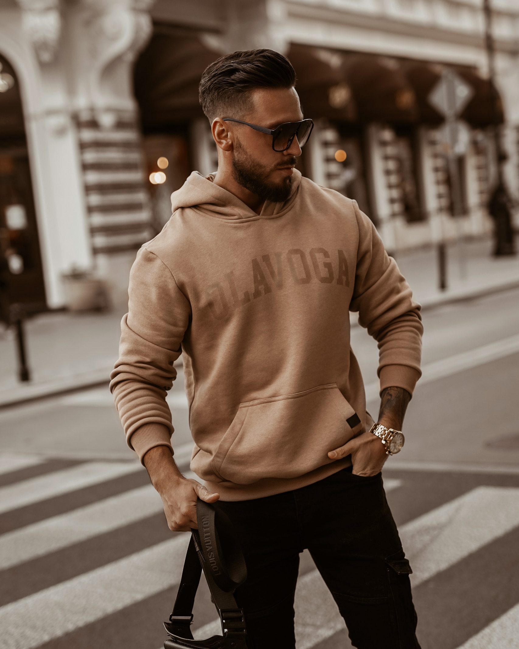 Bluza kangur unisex OlaVoga Sport c.beżowa Bluza kangur unisex OlaVoga Sport c.beżowa