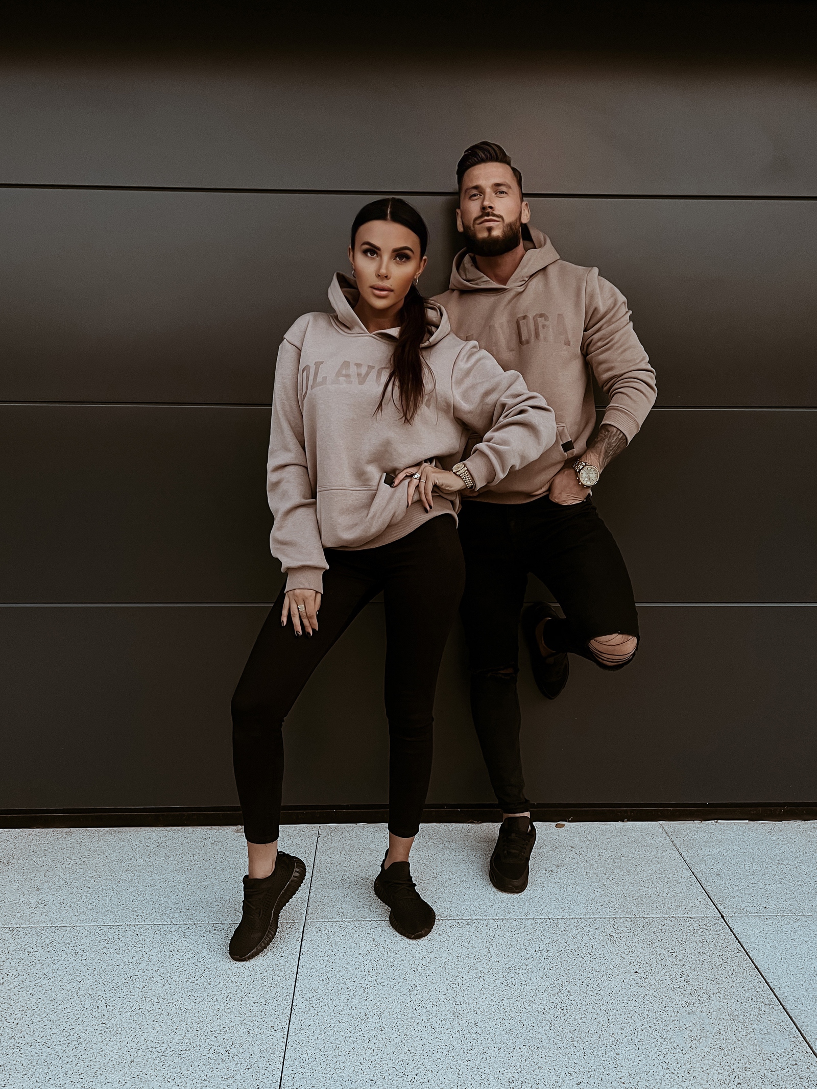 Bluza kangur unisex OlaVoga Sport latte