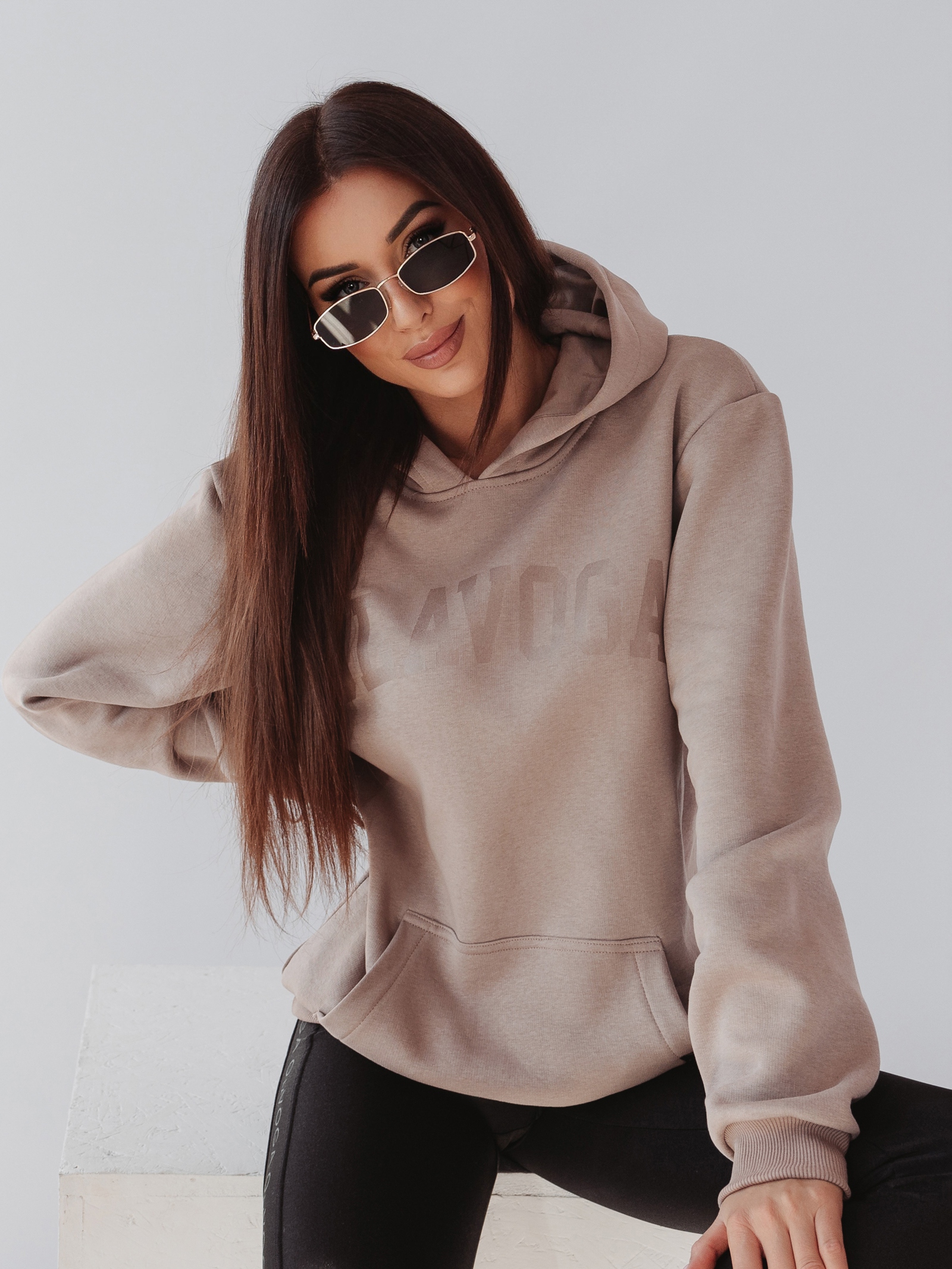 Bluza kangur unisex OlaVoga Sport latte Bluza kangur unisex OlaVoga Sport latte