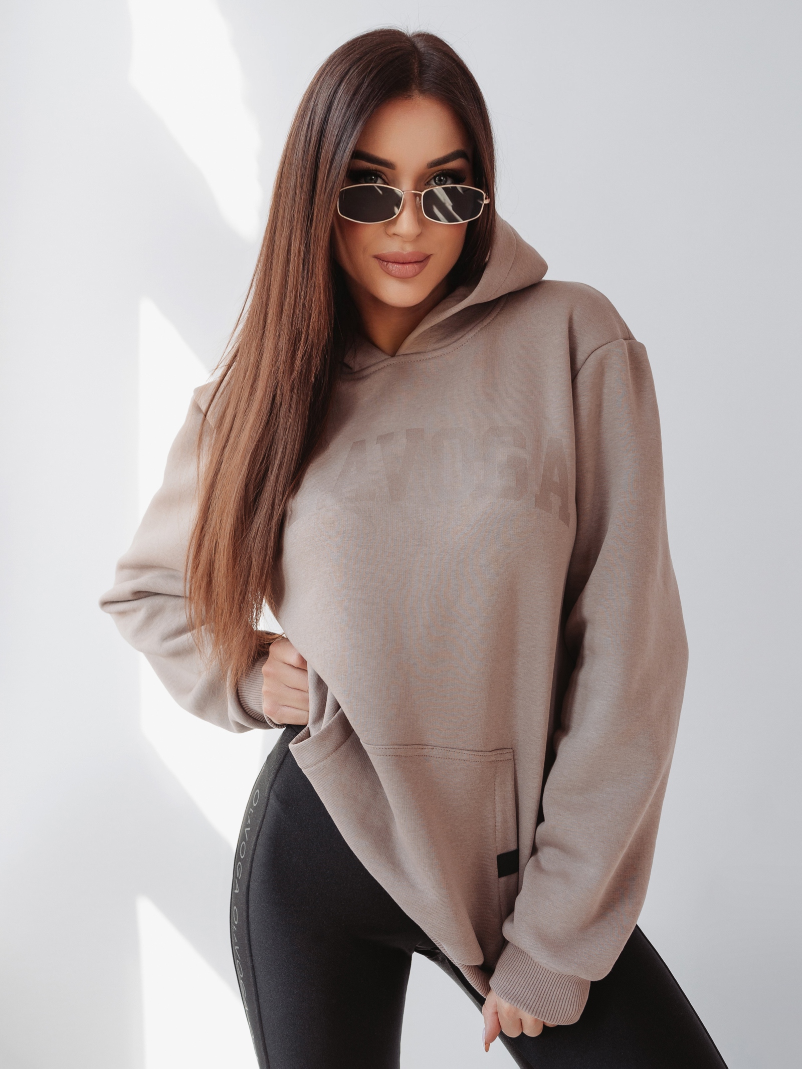 Bluza kangur unisex OlaVoga Sport latte Bluza kangur unisex OlaVoga Sport latte