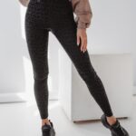 Legginsy z wyższym stanem Ola Voga Soft Leather panterka