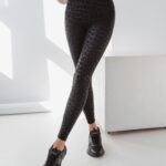 Legginsy z wyższym stanem Ola Voga Soft Leather panterka