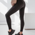 Legginsy z wyższym stanem Ola Voga Soft Leather panterka