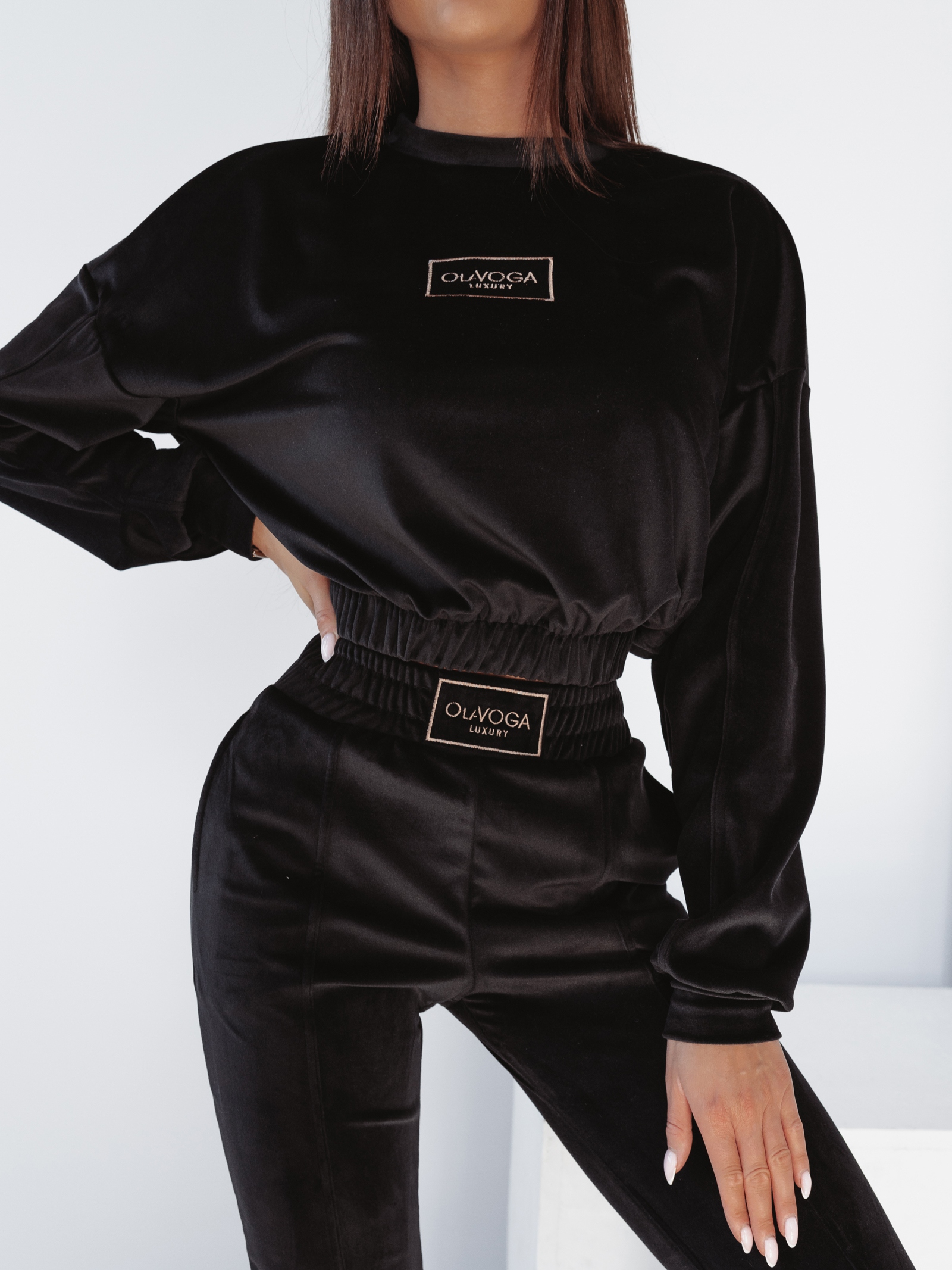 Komplet welurowy Ola Voga Luxury Frame czarny