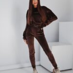 Komplet welurowy Ola Voga Luxury Frame brązowy