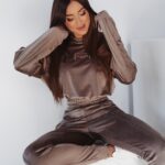 Komplet welurowy Ola Voga Luxury Frame c.beżowy