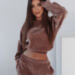 Komplet haftowany Honey Ola Voga latte