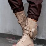 Workery z kieszonką Powers New Rock cappuccino