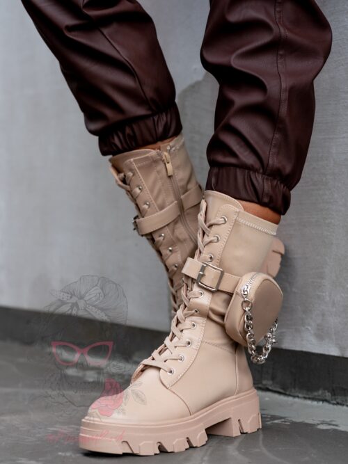 Workery z kieszonką Powers New Rock cappuccino