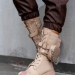 Workery z kieszonką Powers New Rock cappuccino